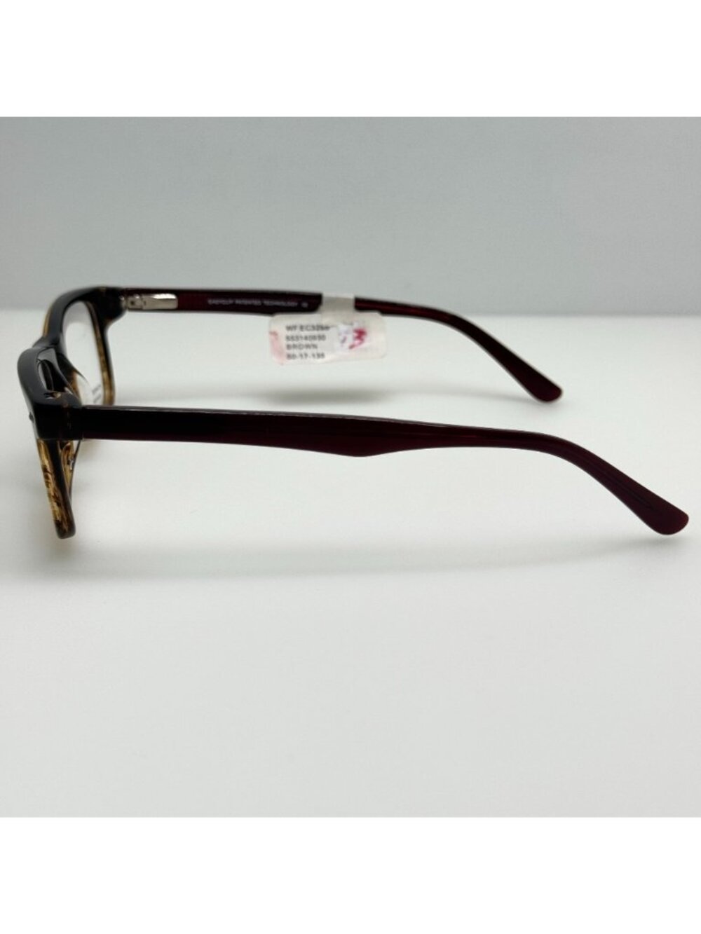 Easyclip EC 3285 Brown Eyeglasses Eye Glasses Frames 51-17-135 W/ Clip - Picture 4 of 10